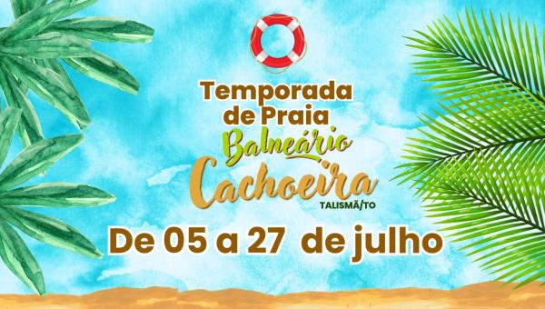 Prefeitura de Talismã instala estrutura e leva atrações musicais para a temporada de praia do Balneário Cachoeira.