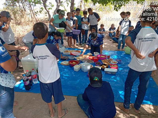 Município de Talismã realiza ação de mobilização de sensibilização educativa junto à Escola Municipal Professora Antônia dos Reis.