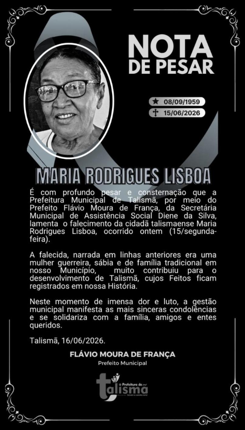 NOTA DE PESAR